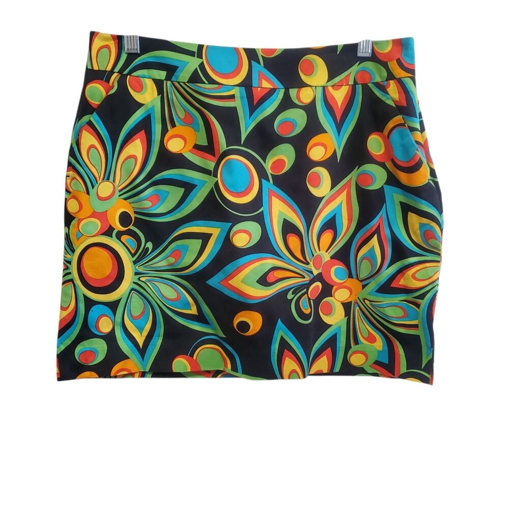 Loudmouth Golf Shagadelic Black Women's Classic Skort/Skirt Size 8 Colorful